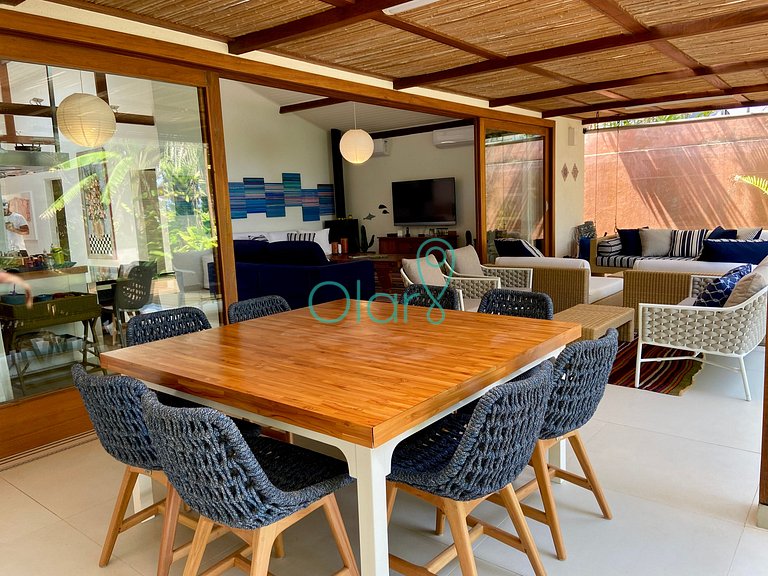 Casa fora de condomínio, pé na areia, para até 9 pessoas