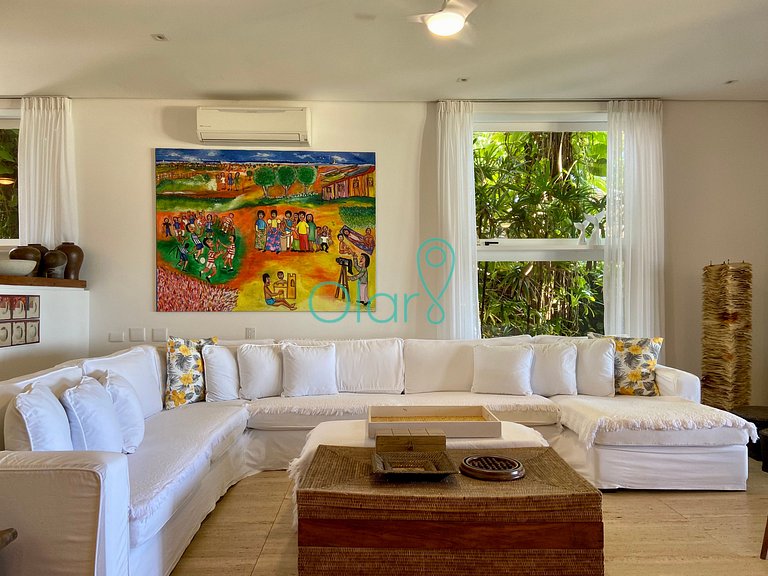 Casa em condomínio com 5 suítes, pé-na-areia, em Juquehy