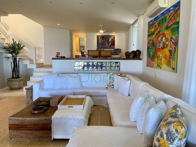 Casa em condomínio com 5 suítes, pé-na-areia, em Juquehy