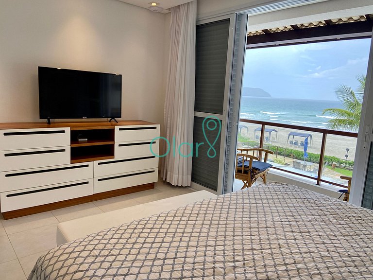Casa de condomínio com 5 suítes à beira mar com vista panorâ
