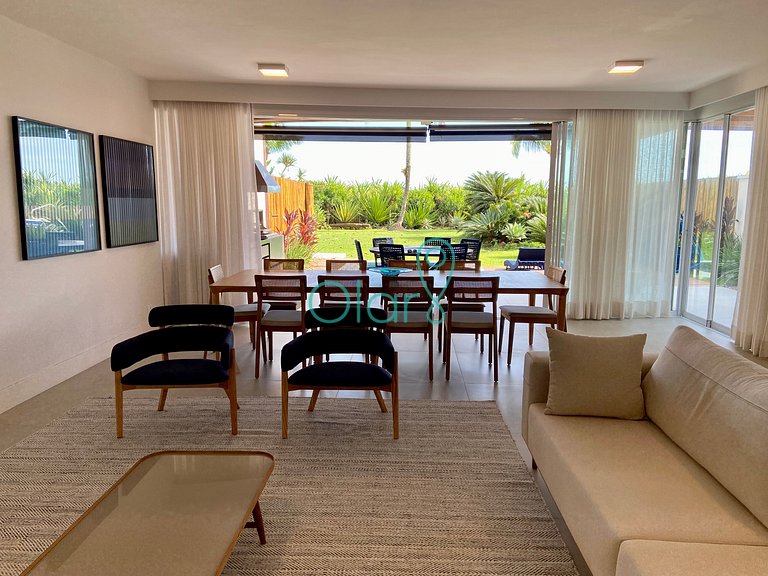 Casa Pé na Areia com 6 Suítes em Condomínio na Barra do Una