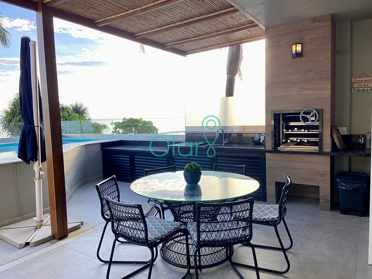 Casa em condomínio pé na areia, piscina privativa, com 4 suí