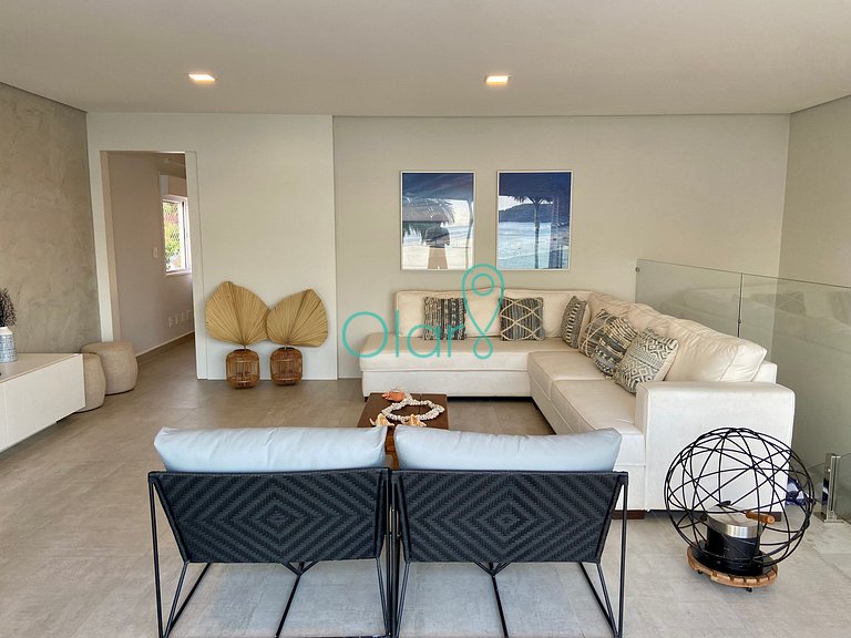 Casa em condomínio pé na areia, piscina privativa, com 4 suí