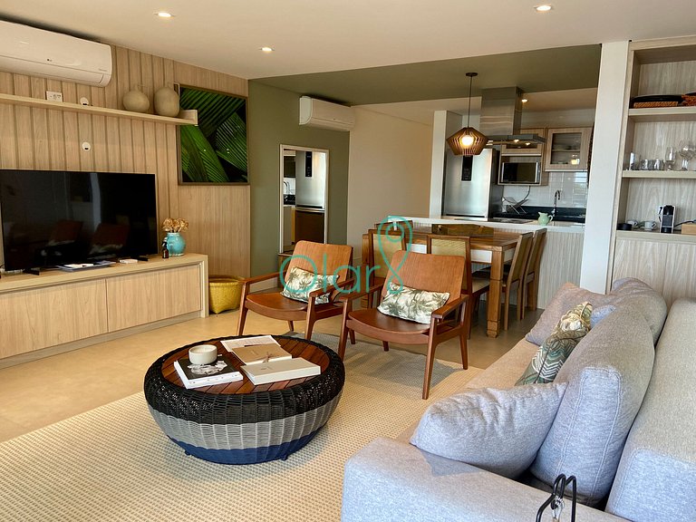 Casa pé na areia em condomínio com 4 suítes e piscina privat