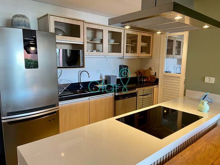 Casa pé na areia em condomínio com 4 suítes e piscina privat