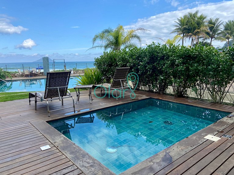 Casa pé na areia em condomínio com 4 suítes e piscina privat