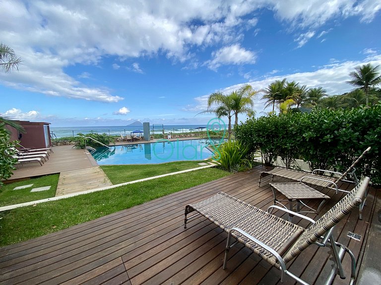 Casa pé na areia em condomínio com 4 suítes e piscina privat