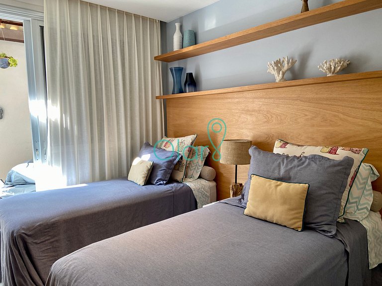 Casa pé na areia em condomínio, piscina privativa aquecida,