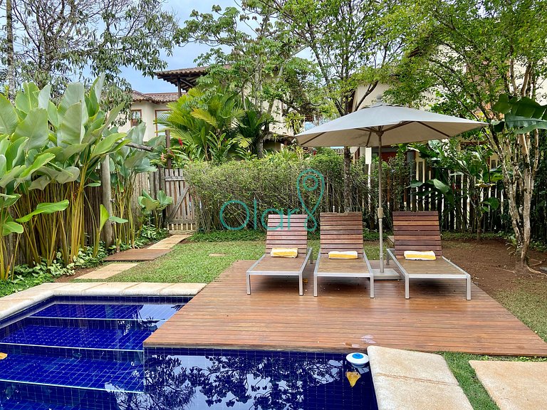 Casa pé na areia em condomínio com 4 suítes na Barra do Una