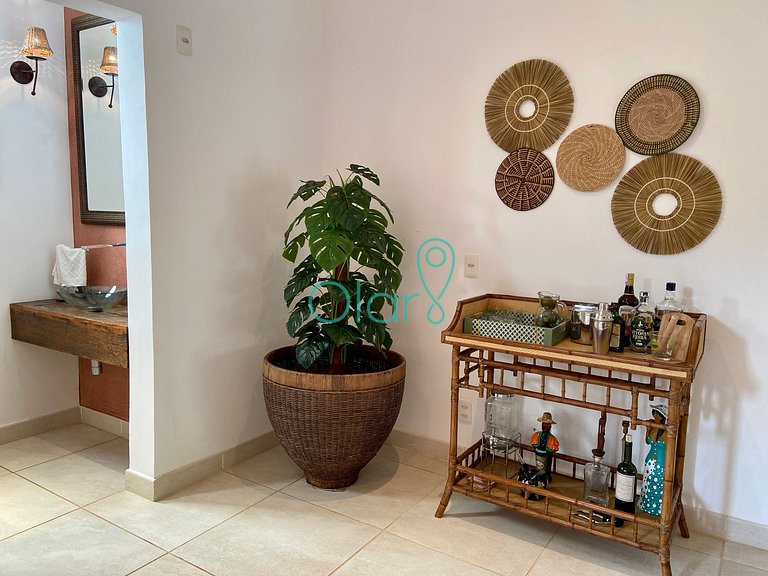 Casa pé na areia em condomínio com 4 suítes na Barra do Una