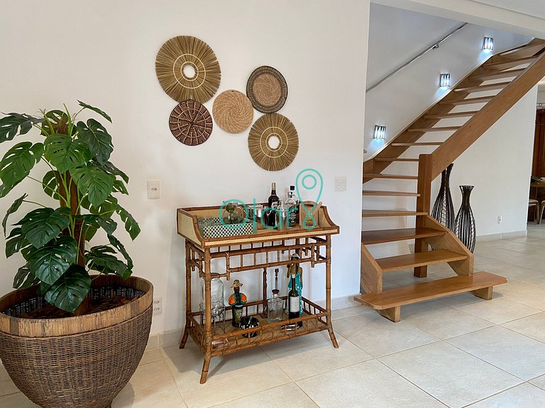 Casa pé na areia em condomínio com 4 suítes na Barra do Una