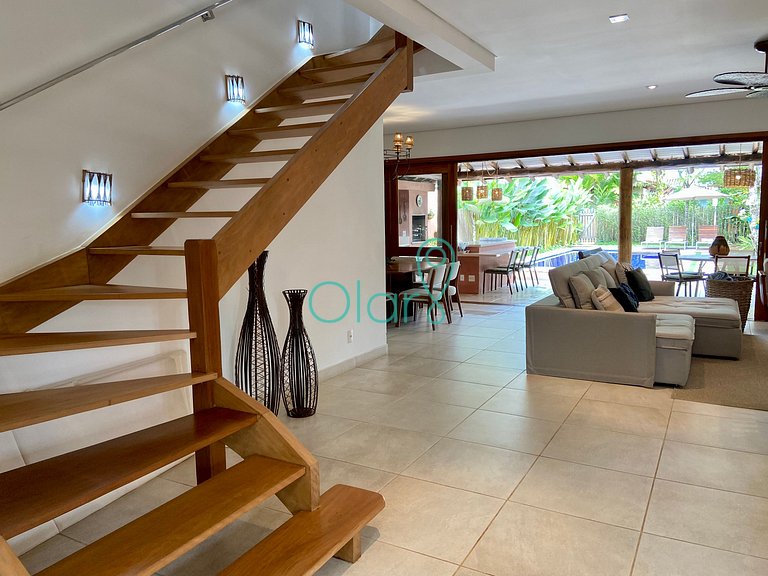 Casa pé na areia em condomínio com 4 suítes na Barra do Una