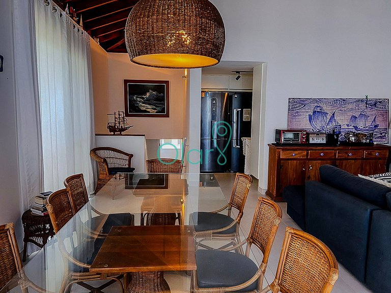 Casa de condomínio com 4 suítes à beira mar com vista panorâ