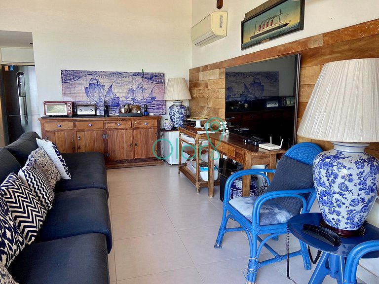 Casa de condomínio com 4 suítes à beira mar com vista panorâ